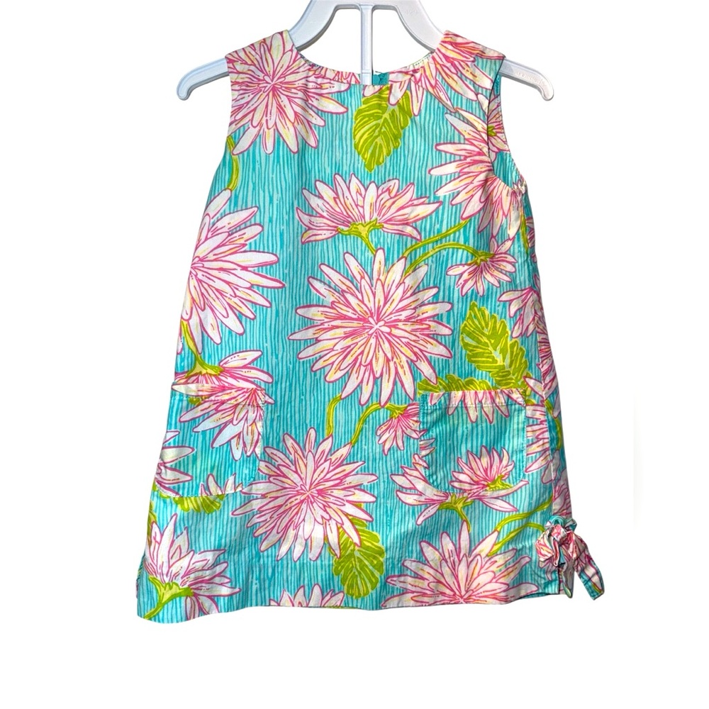 Lilly Pulitzer Pink and Green Floral Dress 2T